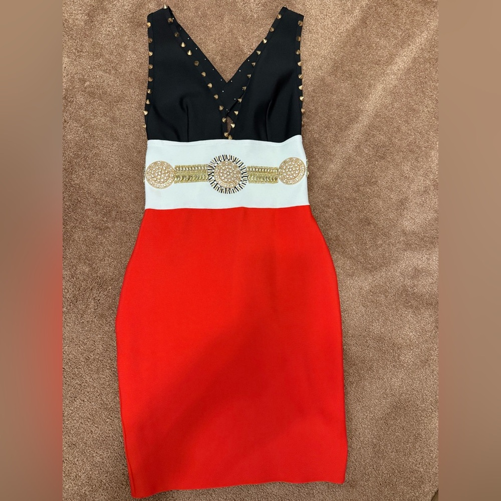 Elegant Black and Red Women's Dress